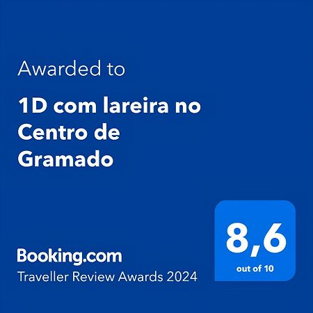 Apartamento com lareira no Centro de Gramado Exterior foto