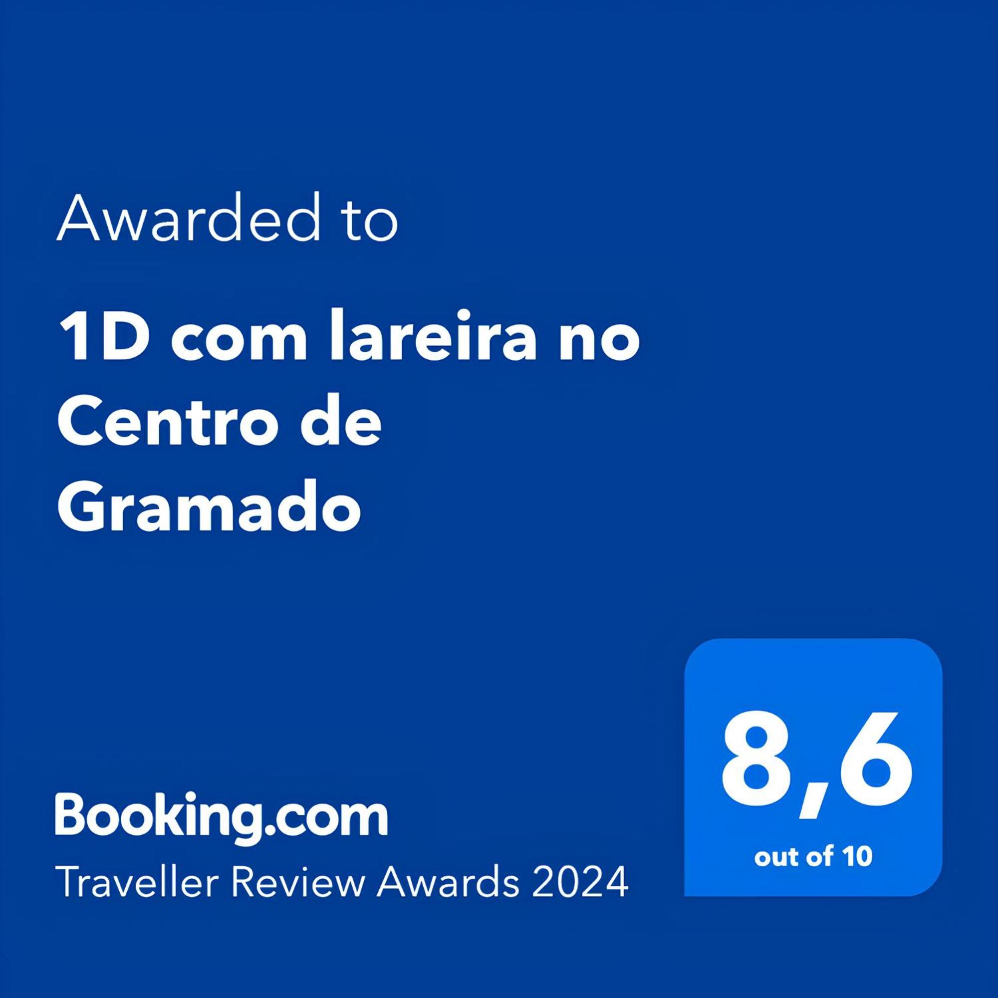 Apartamento com lareira no Centro de Gramado Exterior foto